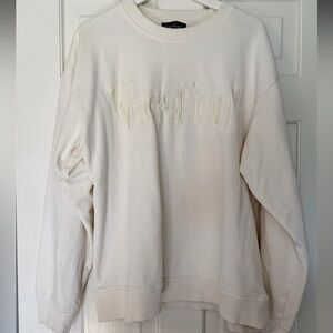 Vacation Brand Embroidered Crewneck Sweatshirt - Cream, size L